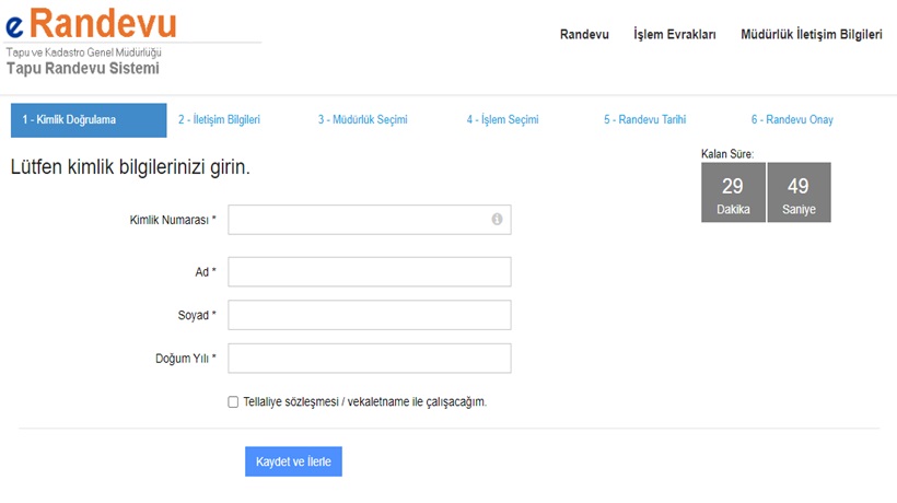 Tapu Randevu Alma